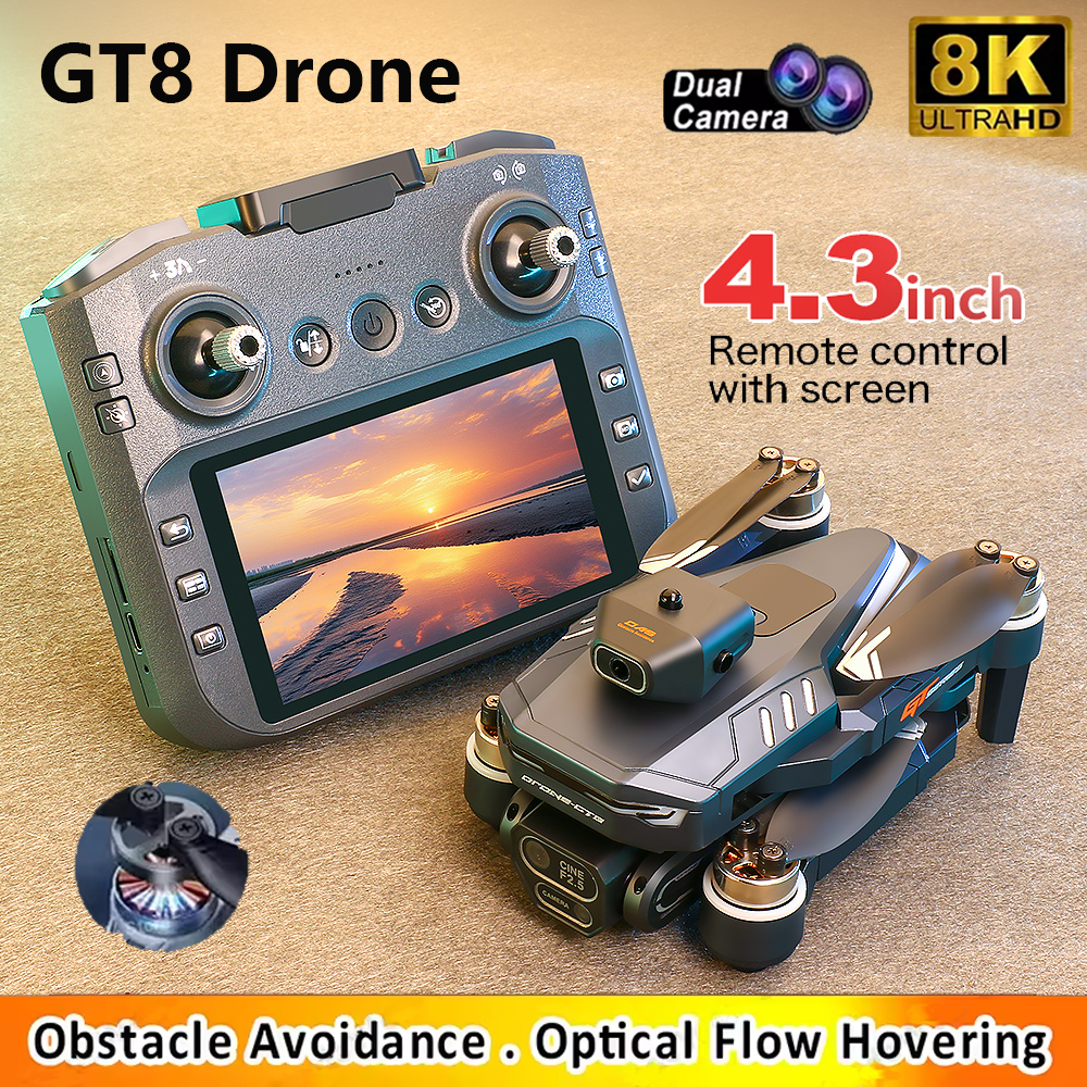 GT8 Mini FPV Drone 8K HD Dual  - Drone Kit Tricopter ulasan dan harga